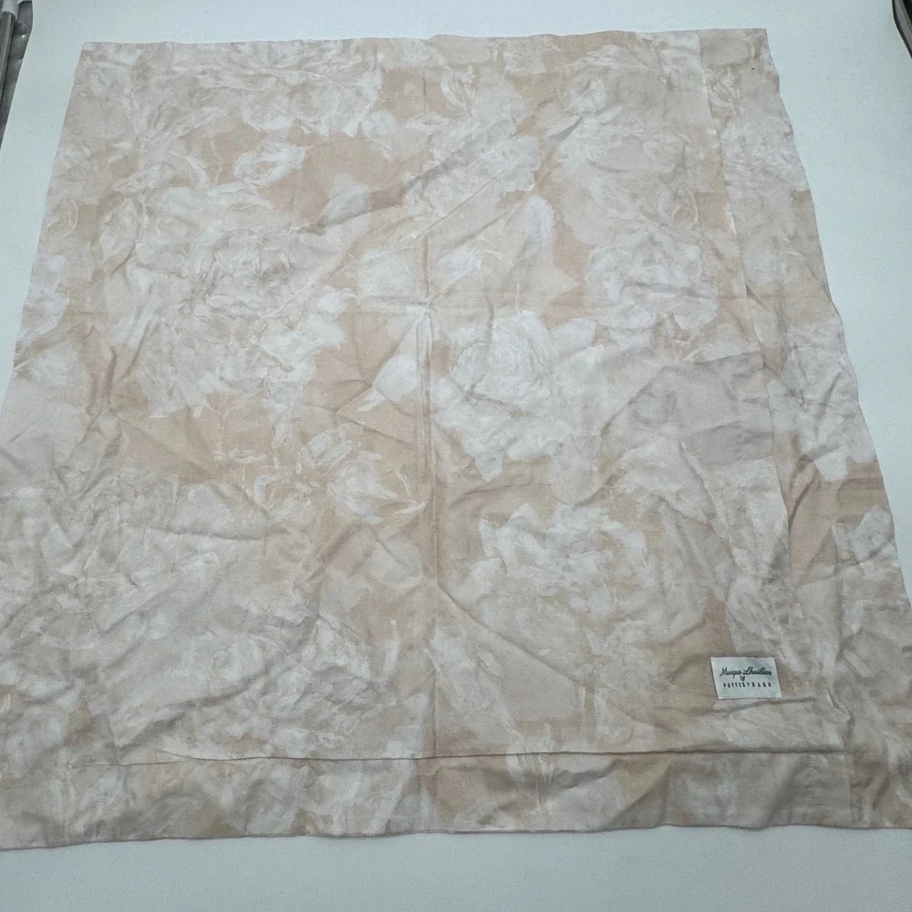 Monique Lhuillier Pottery Barn Garden Rose Euro Shams set x2 Floral Cotton 26x26